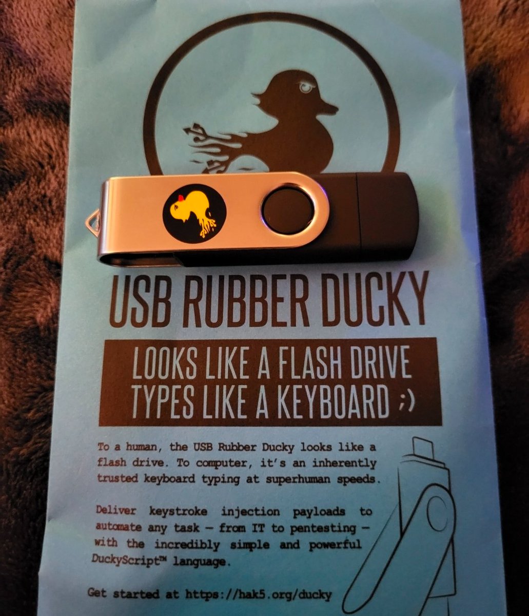 Raz_Pie's tweet image. USB Rubber Ducky, Payload Studio, Online DuckyScript Course, E-Book for $100 #duckyscript #hak5 #USBrubberDucky
@hak5