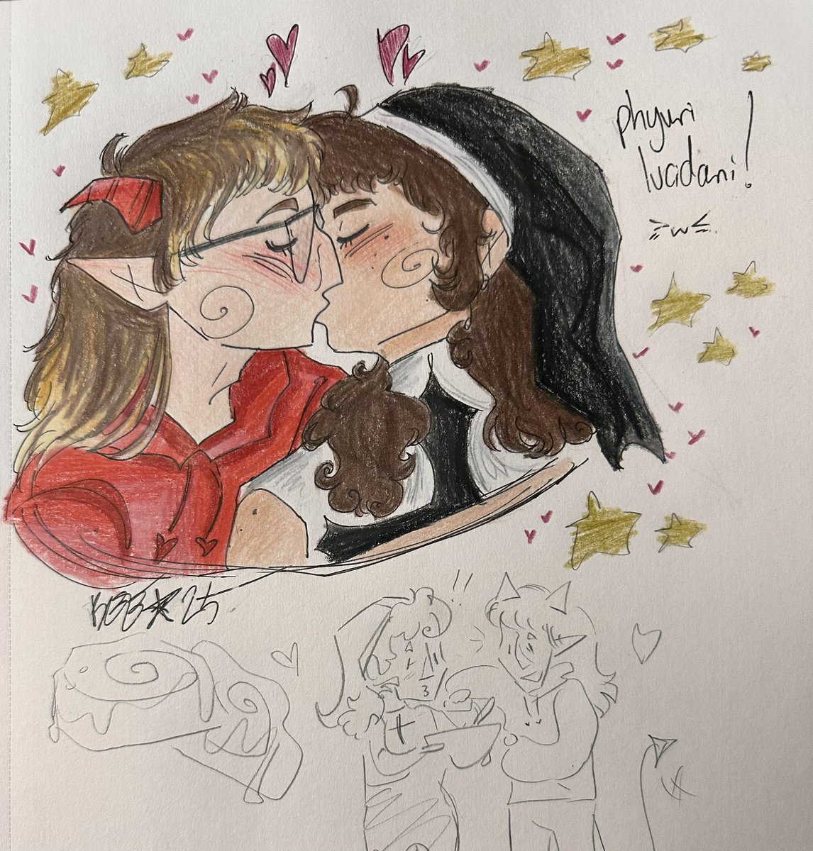 anyone hungry for yuri this fine sunday !! #phanart :p sillies