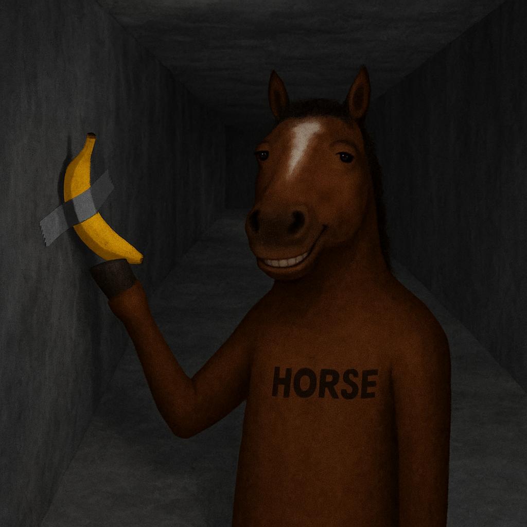Don’t ask, why the banana is taped there. Ask, why it looks so expensive...

$horse #memecoin