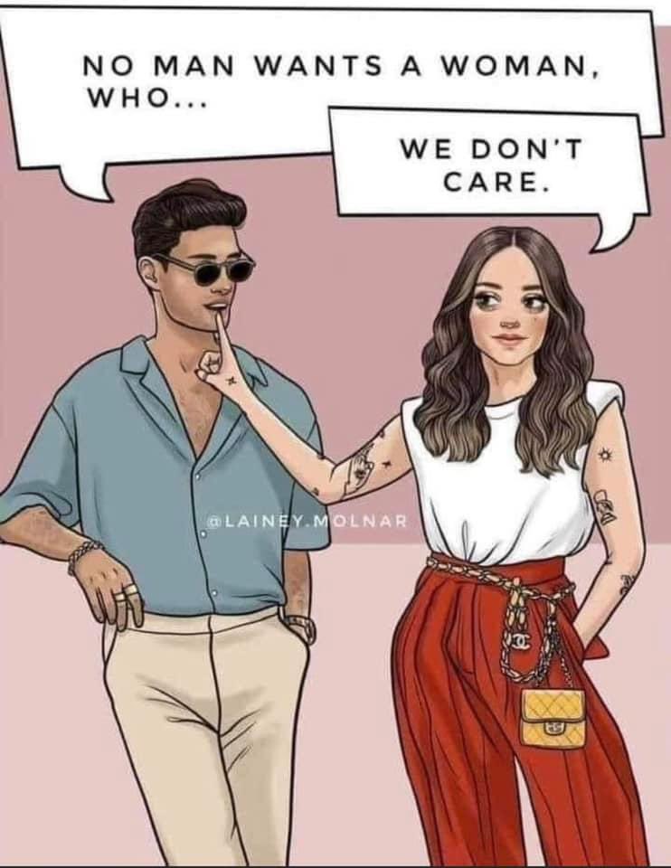 Rachelle_Hulme's tweet image. We don&apos;t care what men think