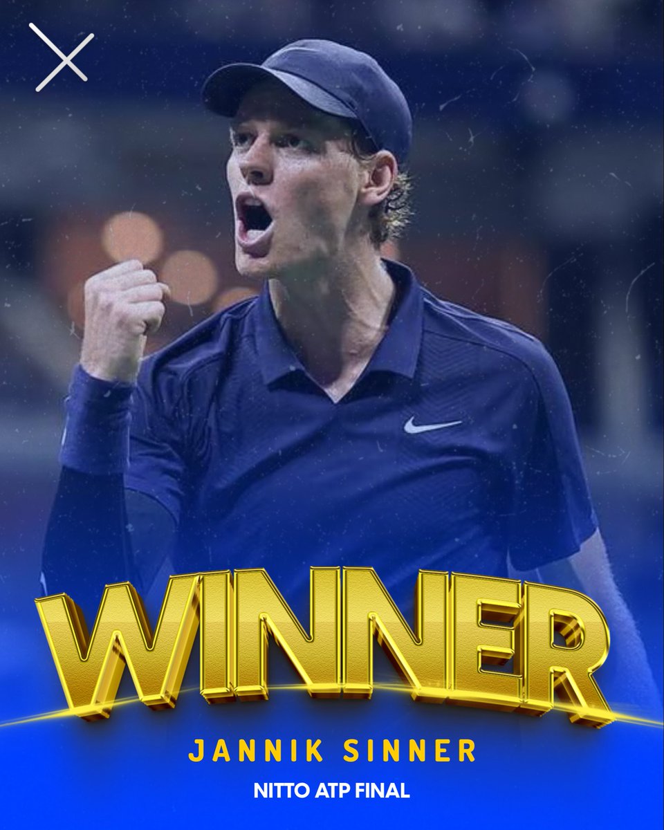 Betxchange's tweet image. Jannik Sinner is crowned Champion in the Nitto ATP Final after an exhilarating Final against Carlos Alcaraz. 🏆💥

Alcaraz still hold the top ranking by quite a distance. 🤯🎾 #janniksinner #carlosalcaraz #tennis #final #ATP #nitto