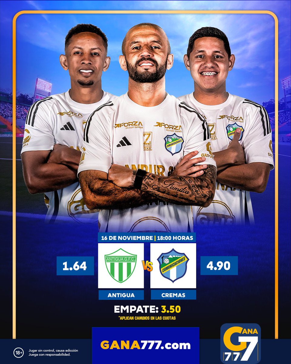 gana777gt's tweet image. Vamos Cremas 👻⚽

El Albo visita Antigua con la misión de los 3 puntos y buscar la clasificación 🔝

Apoya y pronóstica ahora, ingresa a: gana777.live/AntiguaCremasJ…

Operador autorizado por Lotería del Niño #Gana777 #ElPronósticoOficialdelosFanáticosdelDeporte #FPG