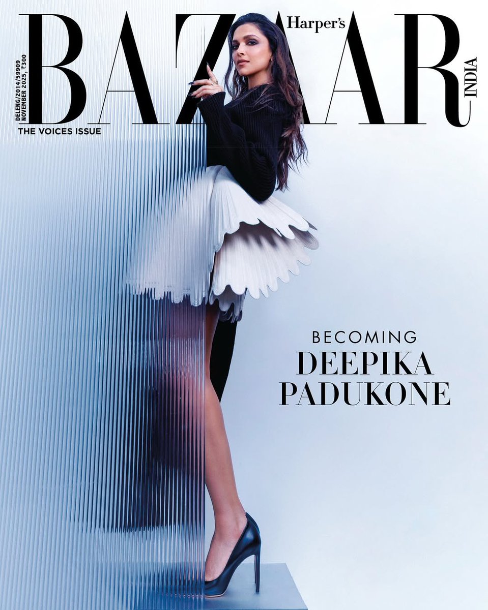 TheQueenDP's tweet photo. Deepika Padukone on the cover of Harper's Bazaar India November 25' issue https://t.co/fQj6HKehpf