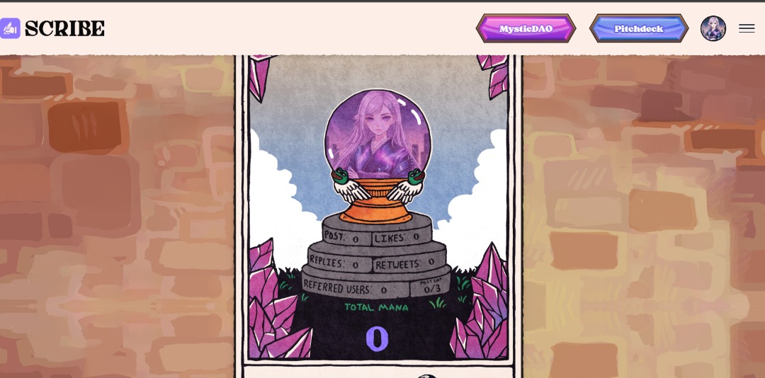 0xjulia_'s tweet photo. I came across this earlier on and did a lil dig on them and  felt its worth giving a try.

@MysticDaoSol 
You earn Mana by creating insightful contents about MysticDao on x.

Also,as a player,you will stake $MYSTIC tokens to open card packs so thy can earn yield https://t.co/dFFFkZ3UPi