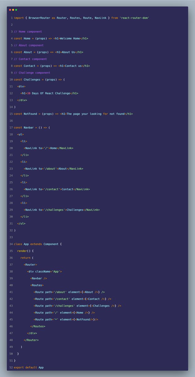 mubaraqabba's tweet image. React Router Navigation

NavLink components enable seamless single page application navigation without browser page refresh maintaining application state

navigation menus utilize NavLink elements with to attributes creating intuitive user interfaces for multi-view applications…