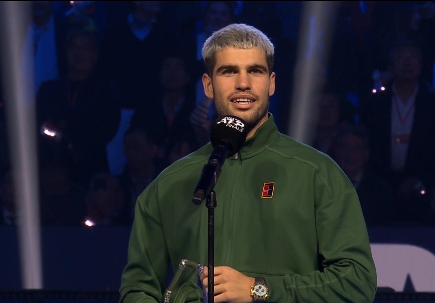 Carlos Alcaraz after losing to Jannik Sinner at the ATP Finals in Turin

“I’m just really really happy with the level I played today. I just played against someone who hasn’t lost a match on an indoor court in 2 years. That shows what a great player you are. You and your team