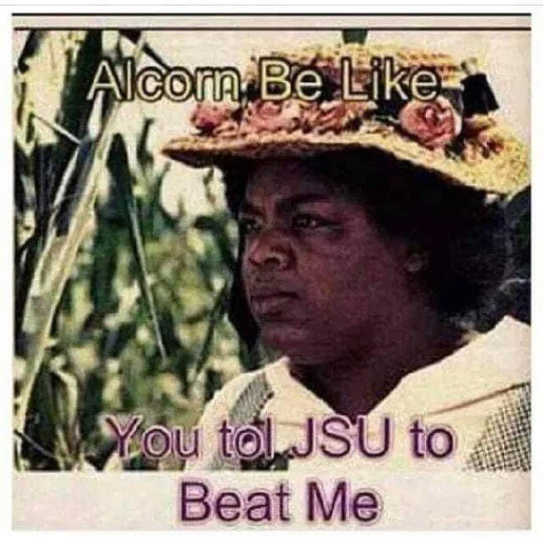 Tai76's tweet photo. Alright enough about Ms. Mary's chirren. On to the next. Them folks down the road are on the clock! #BEATAlcorn @gojsutigersfb #THEEILOVE https://t.co/aBnd4srGkh