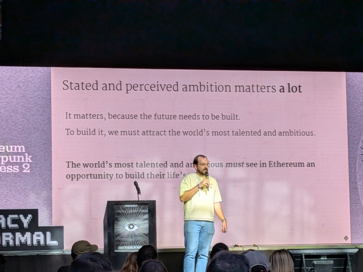 The future needs to be built. <a href="/_ArnaudS_/">Arnaud Schenk</a> from <a href="/aztecFND/">Aztec Foundation</a> at <a href="/web3privacy/">Web3Privacy Now</a> Cypherpunk Congress now.