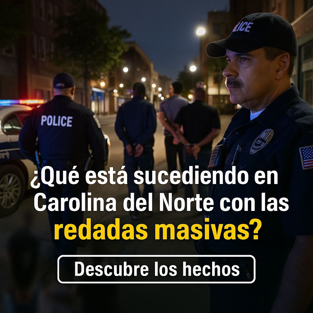soy__enderjose's tweet image. 🔍 Crece la alarma por las redadas masivas en Carolina del Norte
La reciente operación conjunta entre agencias policiales e inmigración ha dejado a comunidades enteras en incertidumbre y temor. 

#CarolinaDelNorte #RedadasMasivas #DerechosHumanos #Inmigración #AbusoPolicial