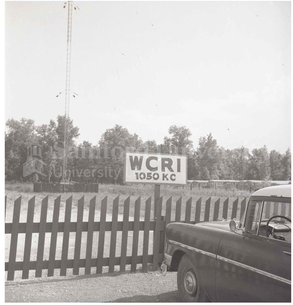WWICRADIO's tweet image. WCRI Radio, 1960.  I was always under the impression that the radio station moved to it&apos;s current location after 1960, but apparently it was earlier.  The initial location of the station was at Five Points in 1950.  The tower then was right next to the building.