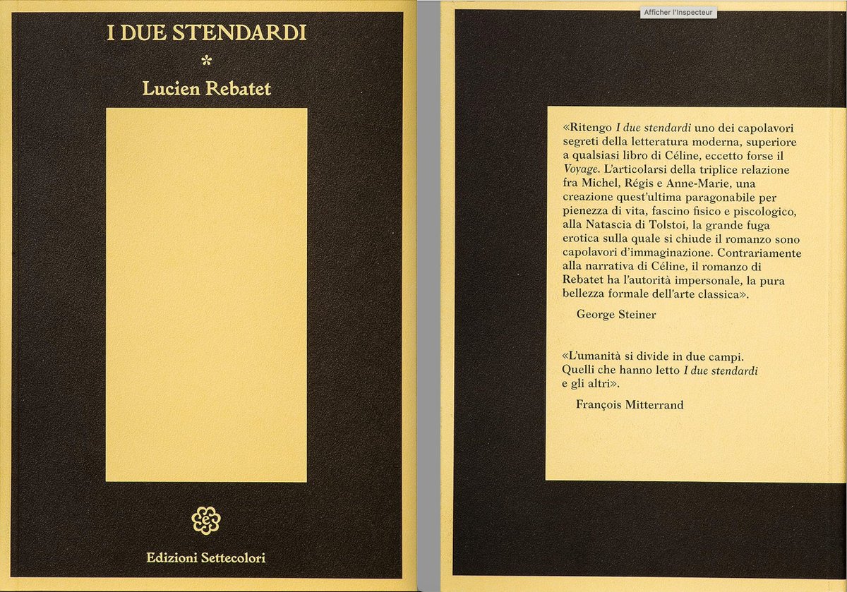 marcedouardnabe's tweet image. Les lecteurs italiens de Rebatet sont moins ingrats que les français, et les éditions qui le traduisent n&apos;oublient pas comment elles ont découvert l&apos;auteur des &quot;Deux Étendards&quot; (revoir l&apos; &quot;Apostrophes&quot; de Nabe en 1985). claudineduvivier.