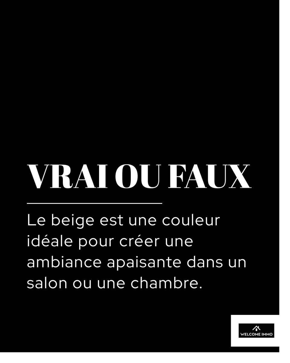 WelcomeImmo's tweet photo. 🎨 Challenge : Comment choisir la bonne couleur pour séduire les acheteurs ? Optez pour le beige ! Cette couleur, moins froide que le blanc, apporte une touche d'élégance tout en restant neutre. Elle crée une ambiance apaisante, idéale pour un salon ou une chambre. En (1/3) https://t.co/vQoyq1HUry