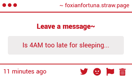 FoxianFortuna's tweet photo. #AskSarai
9 pm here, I can sleep all I want~ https://t.co/IwQeGffqOE