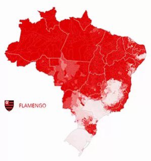 santacruzfc_en's tweet image. Flamengo fan heat map in Brazil.
Recife is NOT Flamengo 🚫