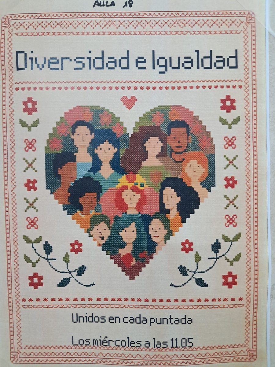 Este curso hemos puesto en marcha dos espacios de encuentro a través del ganchillo y el punto de cruz. Una buena excusa para crear juntas/os y compartir tejiendo nuevas redes de bienestar.