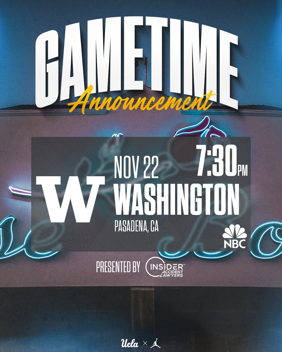Game 11 locked in 🔐

🏟️: <a href="/RoseBowlStadium/">Rose Bowl Stadium</a>
⏰: 7:30 p.m. (PT)
📺: NBC
🎟️: bit.ly/FB-25-UW-TIX

#GoBruins