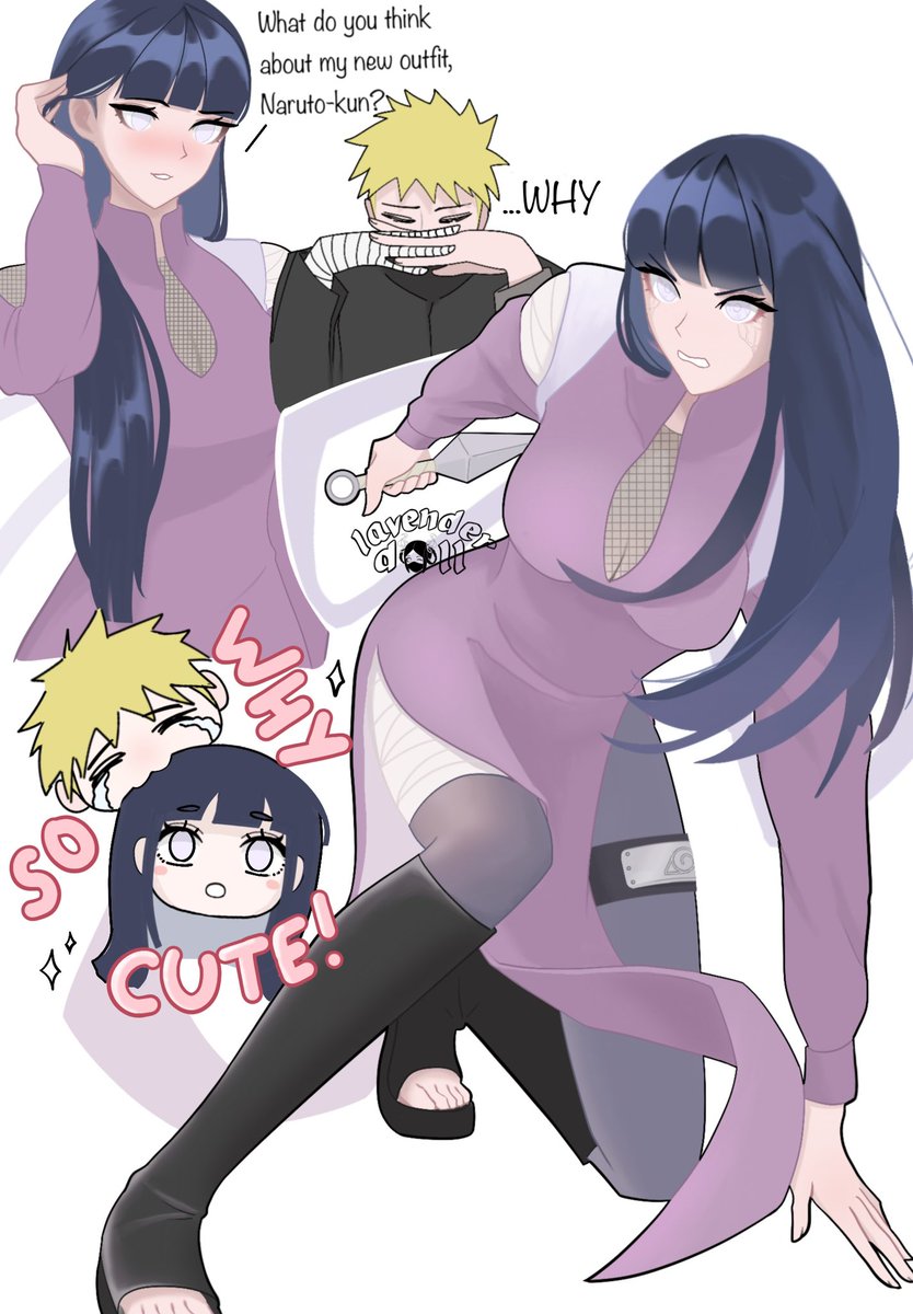 A redraw of my full purple outfit fanart from last year ~