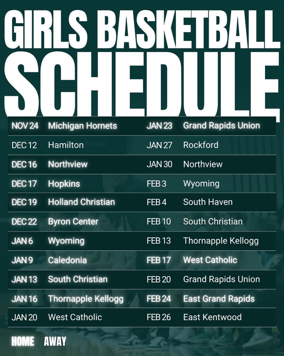 2025-2026 Schedule!🏀