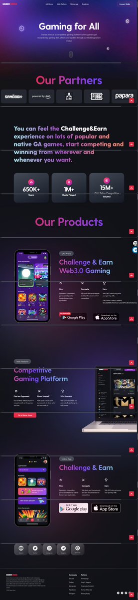Codedhub_Studio's tweet image. Day 29: Gamer Arena @GAUtoken 

Redesigned the Gamer Arena homepage with a more energetic layout — cleaner hierarchy, stronger contrasts, and a tighter visual identity across all sections.  

First image is @GAUtoken homepage

#gamedev #game #GameFi #UIDesign #WINTER #DEFİ #NFTs