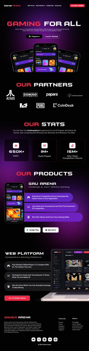 Codedhub_Studio's tweet image. Day 29: Gamer Arena @GAUtoken 

Redesigned the Gamer Arena homepage with a more energetic layout — cleaner hierarchy, stronger contrasts, and a tighter visual identity across all sections.  

First image is @GAUtoken homepage

#gamedev #game #GameFi #UIDesign #WINTER #DEFİ #NFTs