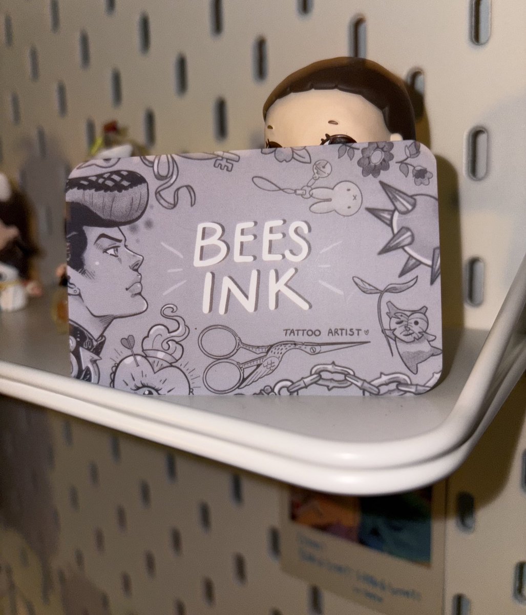 my tattoo artist’s card is so cute 😭