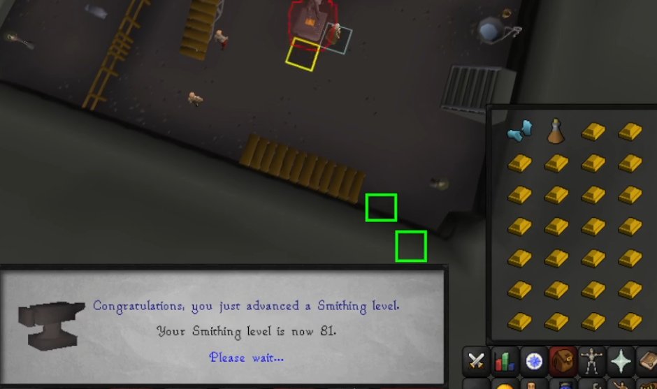 81 smithing @ 2204414 xp on my beautiful main