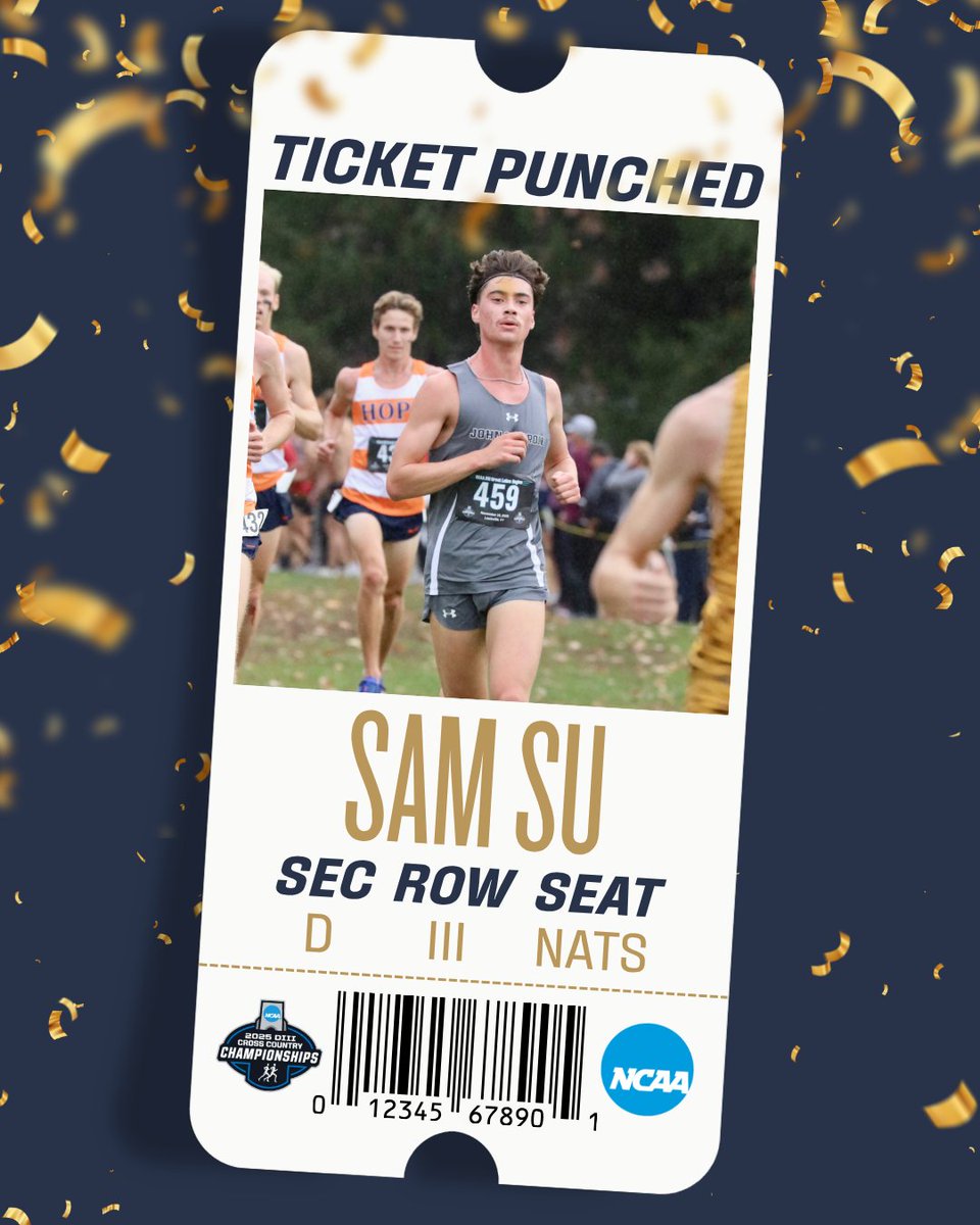 TICKETS PUNCHED TO SOUTH CAROLINA❗❗

Congratulations to Abby Schroff and Sam Su for individually qualifying to the 2025 NCAA Division III Cross Country Championships in Spartanburg! ⚡⚡

#StreakUp | #WhyJCU | #NCAAXC
