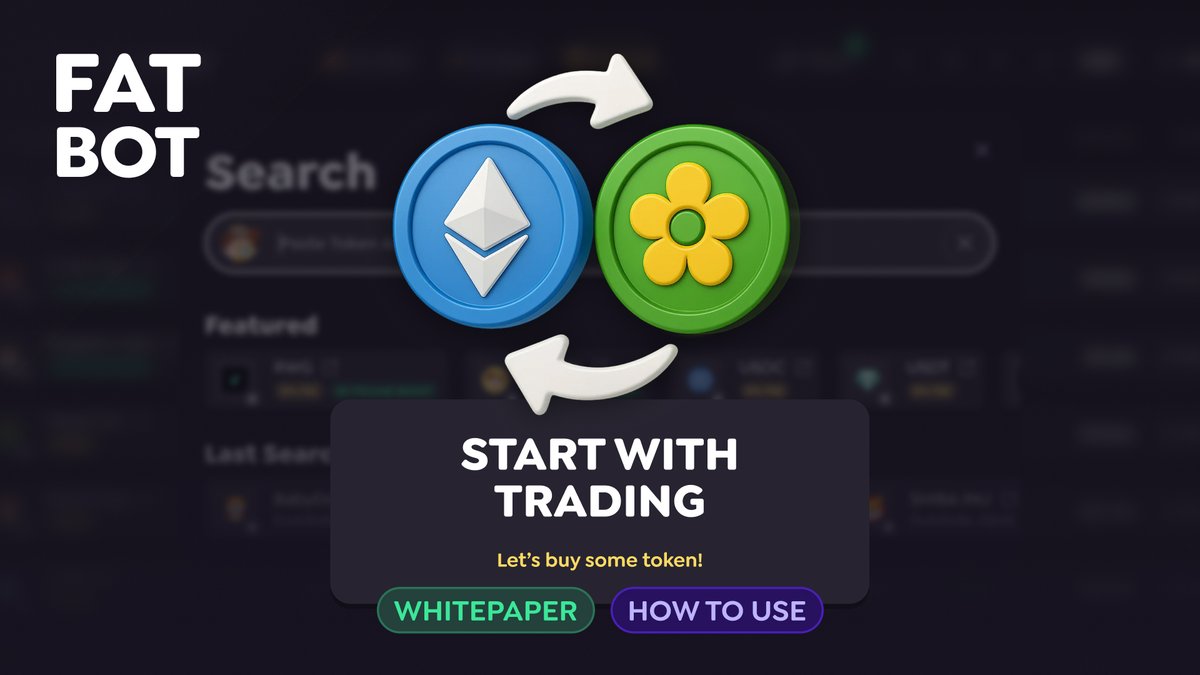 Step 4️⃣? Let’s buy some tokens!

Your account is ready, wallet created, funds deposited.
Now head to Manual Trading, paste the token address (or pick a trending one) — and hit BUY.

With Anti-MEV 🔐, your trade is secure from the first click.

#FATTY #FatBot #Trading