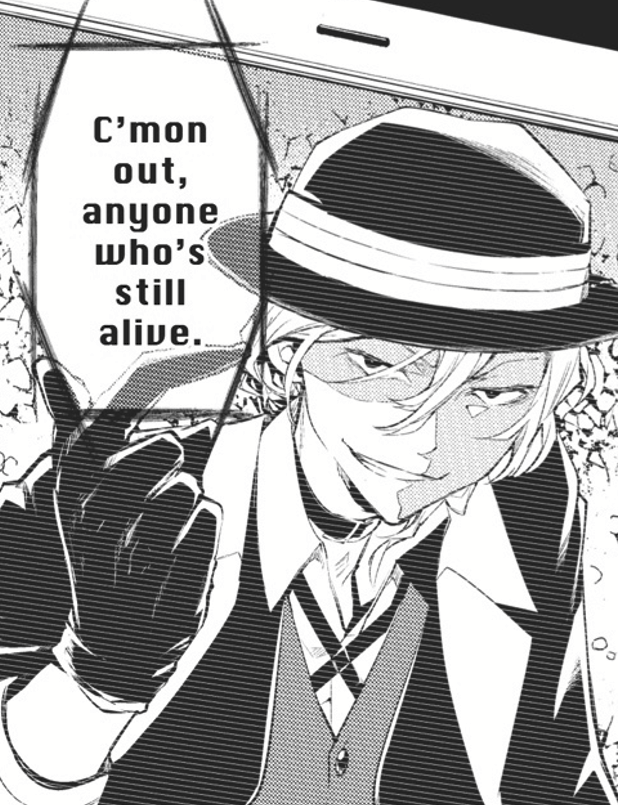 MiniMafioso's tweet photo. I love how cocky Chuuya was in this chapter, that's my Port Mafia Executive https://t.co/9OM6u6pH8h