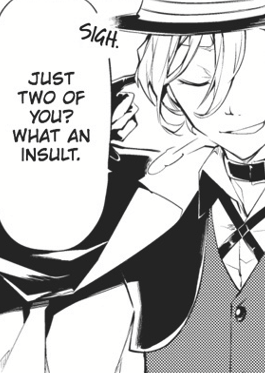 MiniMafioso's tweet photo. I love how cocky Chuuya was in this chapter, that's my Port Mafia Executive https://t.co/9OM6u6pH8h