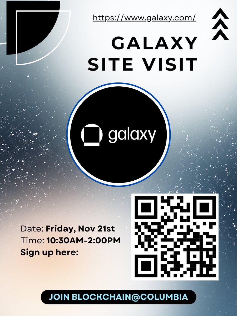 We’re happy to announce that we are going to be having a Galaxy site visit on Friday, November 21st from 10:30AM - 2:00PM (more details coming soon on timing) 

Please fill out the form by Wednesday if you’d like to attend 🦁🩵

forms.gle/mE7m4LzVqBztG3…