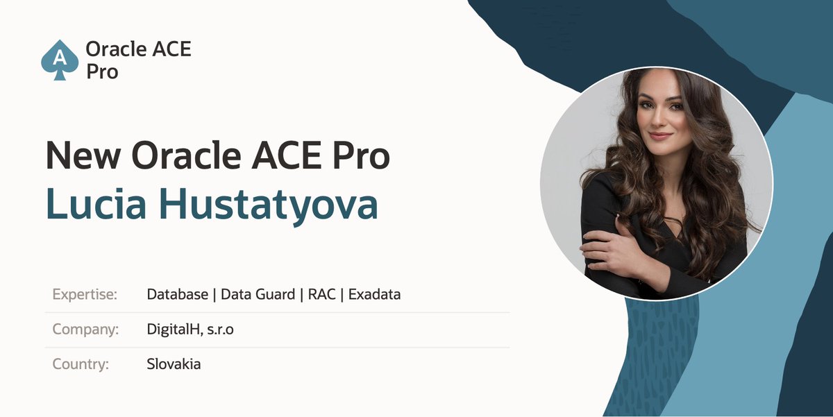 oracleace's tweet image. 🎉 Excited to welcome @lucy_hustatyova as a new #OracleACE Pro!
🌟 With 17+ years specializing in complex Oracle database architectures, Lucia is a 3xOCM, OCI &amp;amp; Exadata certified expert in performance tuning, Data Guard, and automation.
🗣️ International speaker, author, and…