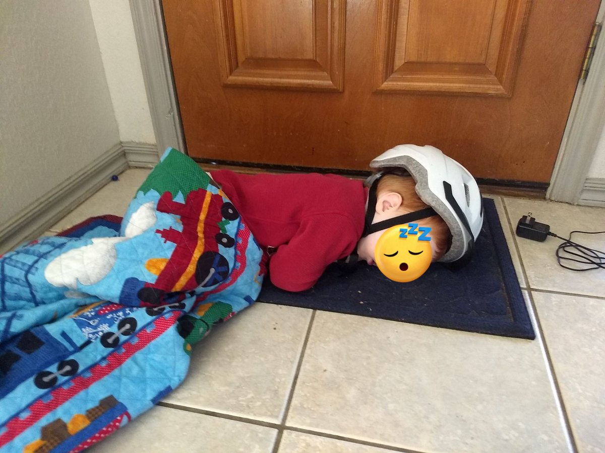 CheerfulReader's tweet image. When you&apos;re two and you want to go skate with your new rollerblades, but you just need a little break first...