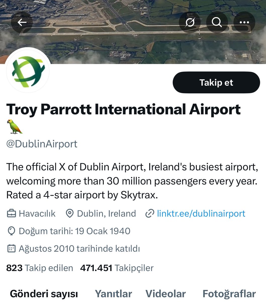 Troy Parrott'un İrlanda'yı Dünya Kupası play-off'larına taşıyan üç golünün ardından Dublin Uluslararası Havalimanı'nın resmi X hesabı ismini “Troy Parrott International Airport” olarak değiştirmiş. Muazzam