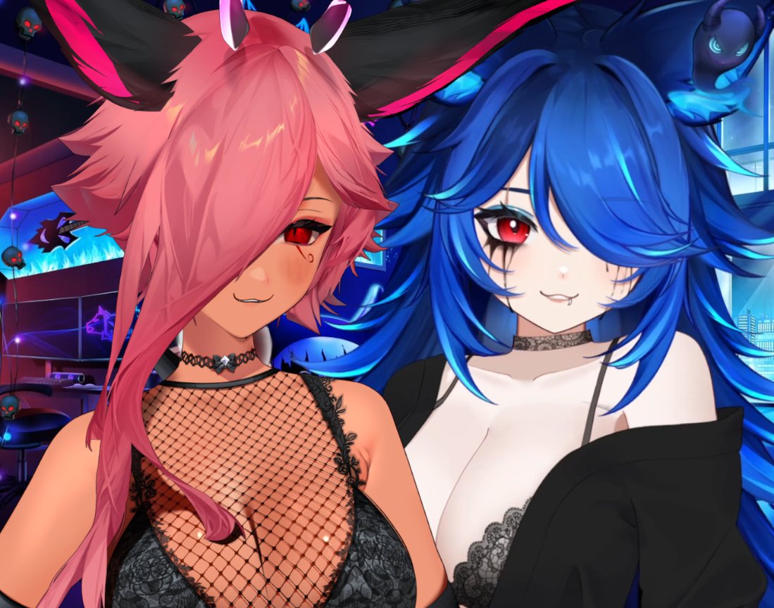 Trickywii's tweet image. Drinking game with @SpiteVtuber  today!! Come come!
❤️twitch.tv/trickywi