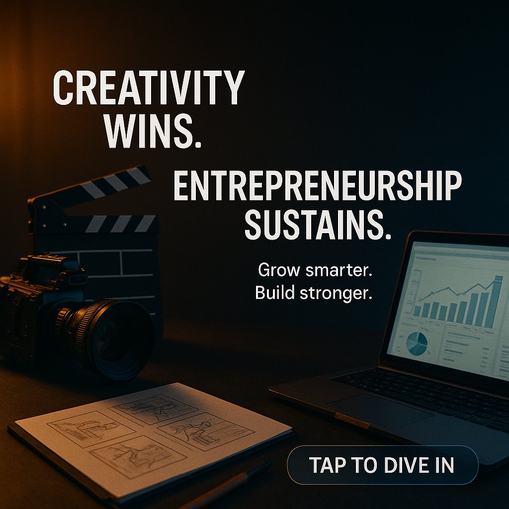 talk2cc's tweet image. In production &amp;amp; entertainment, creativity wins hearts, but entrepreneurial thinking builds careers. 
If you’re ready to grow smarter, not harder, this read is for you.
👉 Unlock your next breakthrough. Tap to dive in! &amp;gt; na2.hubs.ly/H024C9J0
#SundayFunday #completecontroller