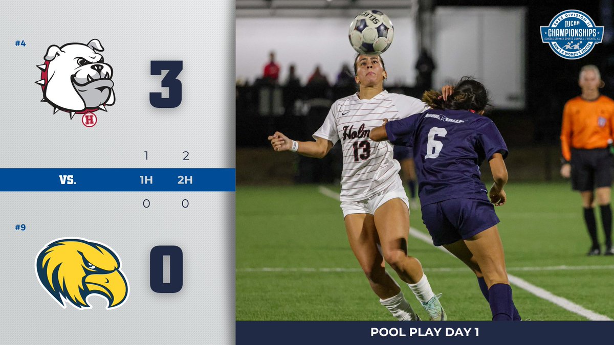 NJCAA_Soccer's tweet image. Victory unleashed!🦮

#4 Holmes Bulldogs take down #9 Rock Valley Golden Eagles at the DII Women's #NJCAASOCCER Championship!

🔗Link to results- njcaachampionship.prestosports.com/sports/wsoc/di…
