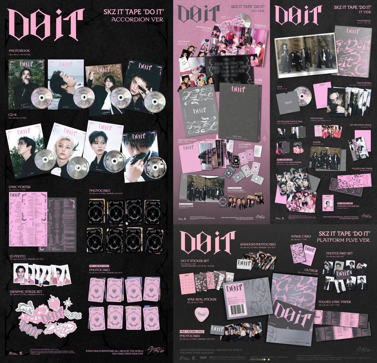 Stray Kids［DO IT］ 11月21日カムバ🩶🩷 アルバムのプレビュー ぼかし