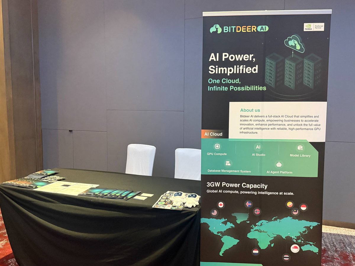 Bitdeer_AI's tweet image. We were glad to join yesterday’s session alongside many outstanding guest speakers at #ICAIF2025 (@ACM_ICAIF_2025 ), where our Product Manager, Rui Jie Tey, introduced our platform and shared key insights.

Our team will be at the venue throughout today and tomorrow, you’re…