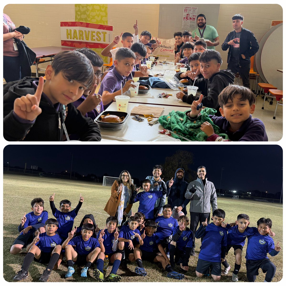 A big thank you to our PTA for providing a special pre-game meal from Applebee’s for our boys’ soccer team! 💜⚽ Our Panthers felt appreciated and fueled up for the game! 
#RegionIVSayNoMore