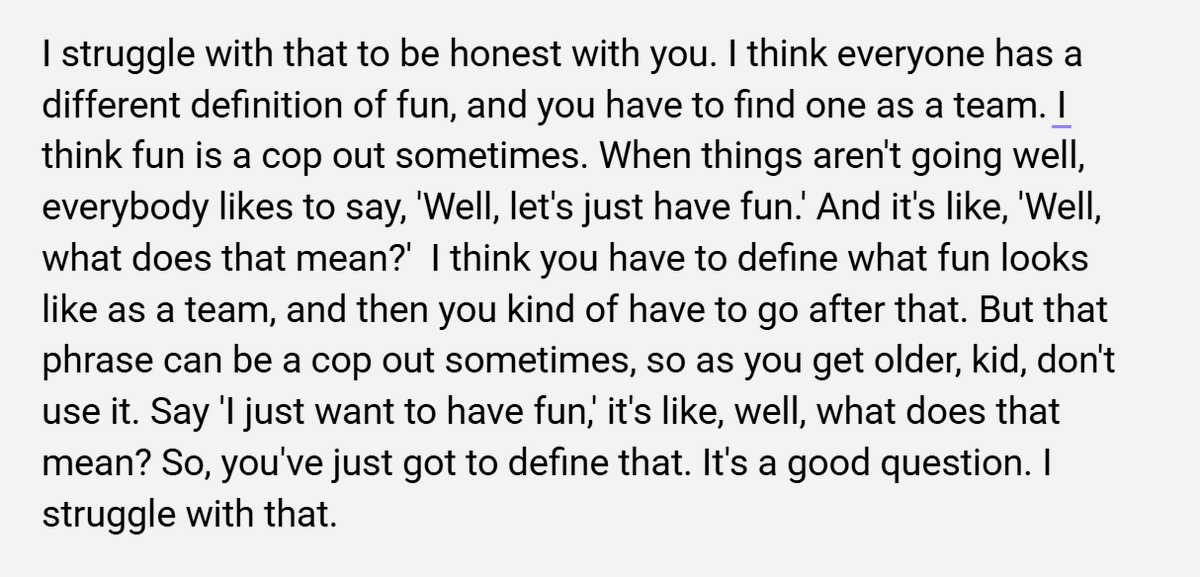 John_Karalis's tweet photo. Joe Mazzulla was asked by a Sports Illustrated Kids reporter, who is a child, about how he pushes his players but keeps the game fun. His answer was incredible. https://t.co/wJtR9FyAE3