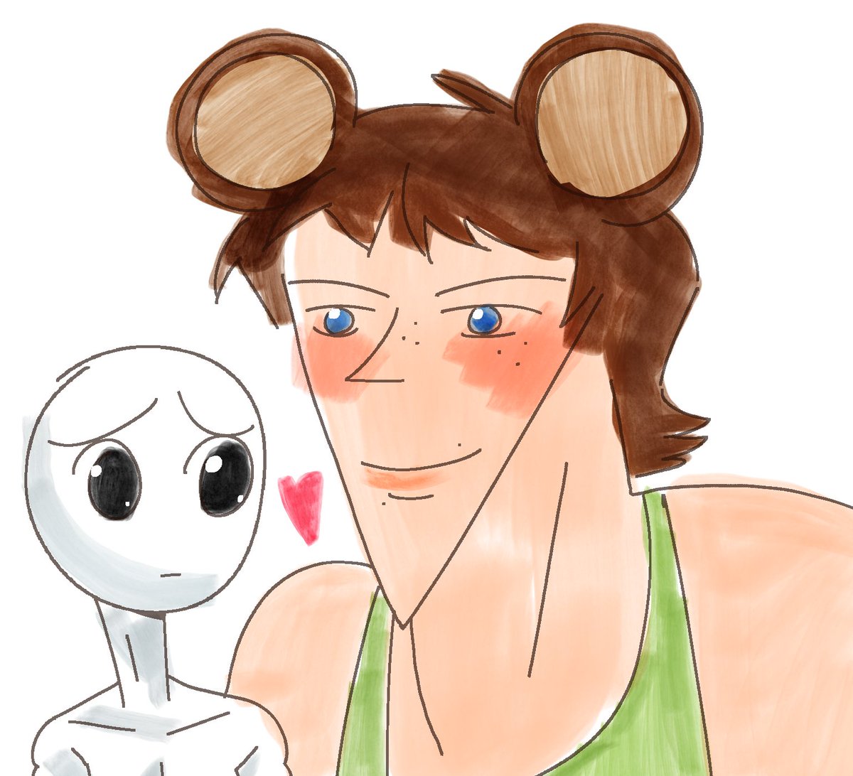 Nodlleko's tweet image. Drew me and @existentialdoug again