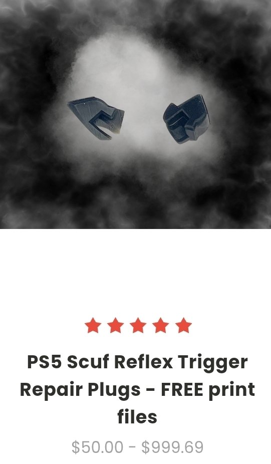 XPControllers's tweet image. Good news and bad news, I am no longer selling Scuf trigger repair plugs for 010/020 model controllers. I was only selling these to help people out. Making maybe $5 to -$10 to ship.

Anyhow they free now.

Available for personal or commercial use under licence.

Just print it.…