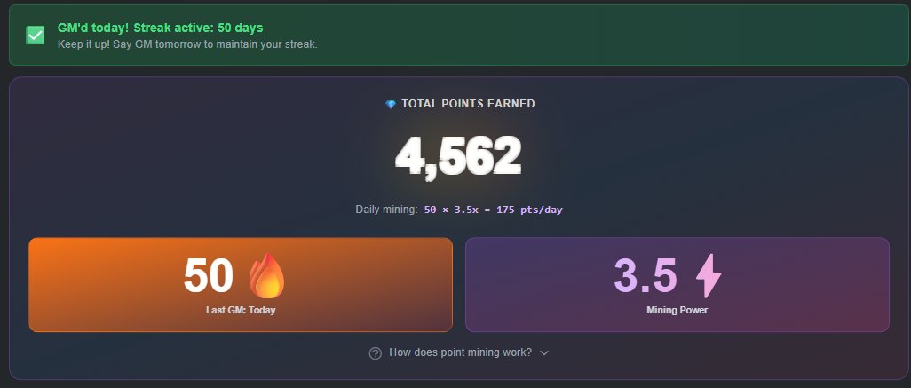 50 Days of GM on <a href="/polana_network/">Polana Network ⚡🔗🚀</a> ! 🔥🚀

Role purge: Commit to quality. Polana just purge role for those who were only active during Daily GMs without contribute to the community. Only those who are truly engaged will survive! 💪
#SolanaEcosystem #Polana