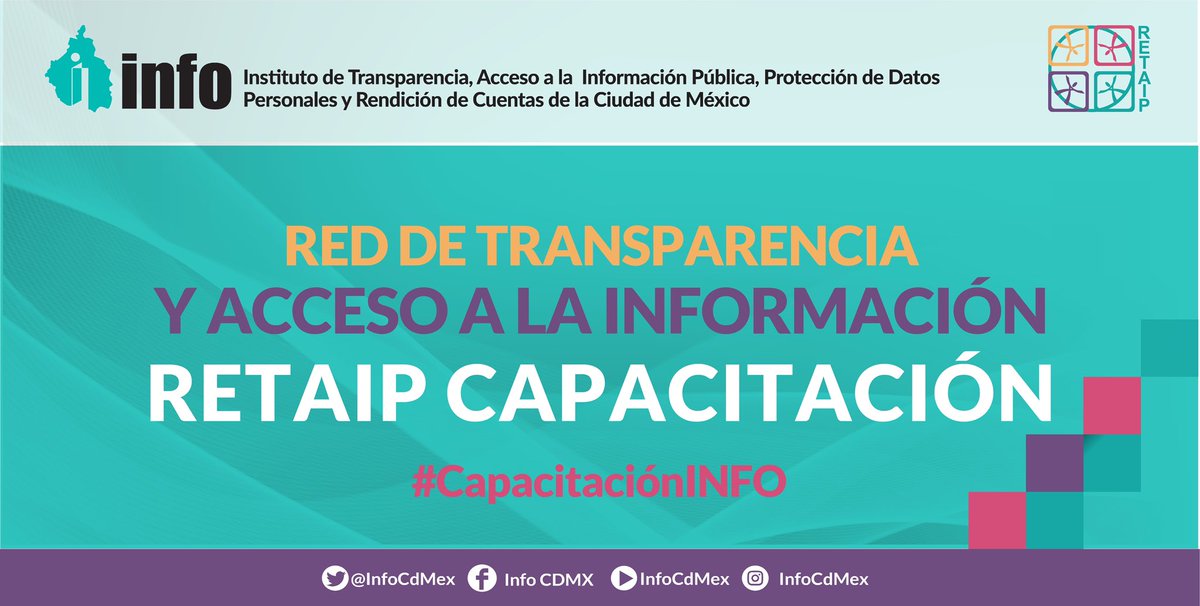JulioCBonillaG's tweet photo. 👥🔎La #RETAIP es la Red de Transparencia y Acceso a la Información de la #CDMX, un mecanismo de coordinación del @InfoCdMex con los sujetos obligados.
En ella se planea y da seguimiento a la #Capacitación en #DAI, #Transparencia y #PDP, fortaleciendo la cultura de estos derechos.