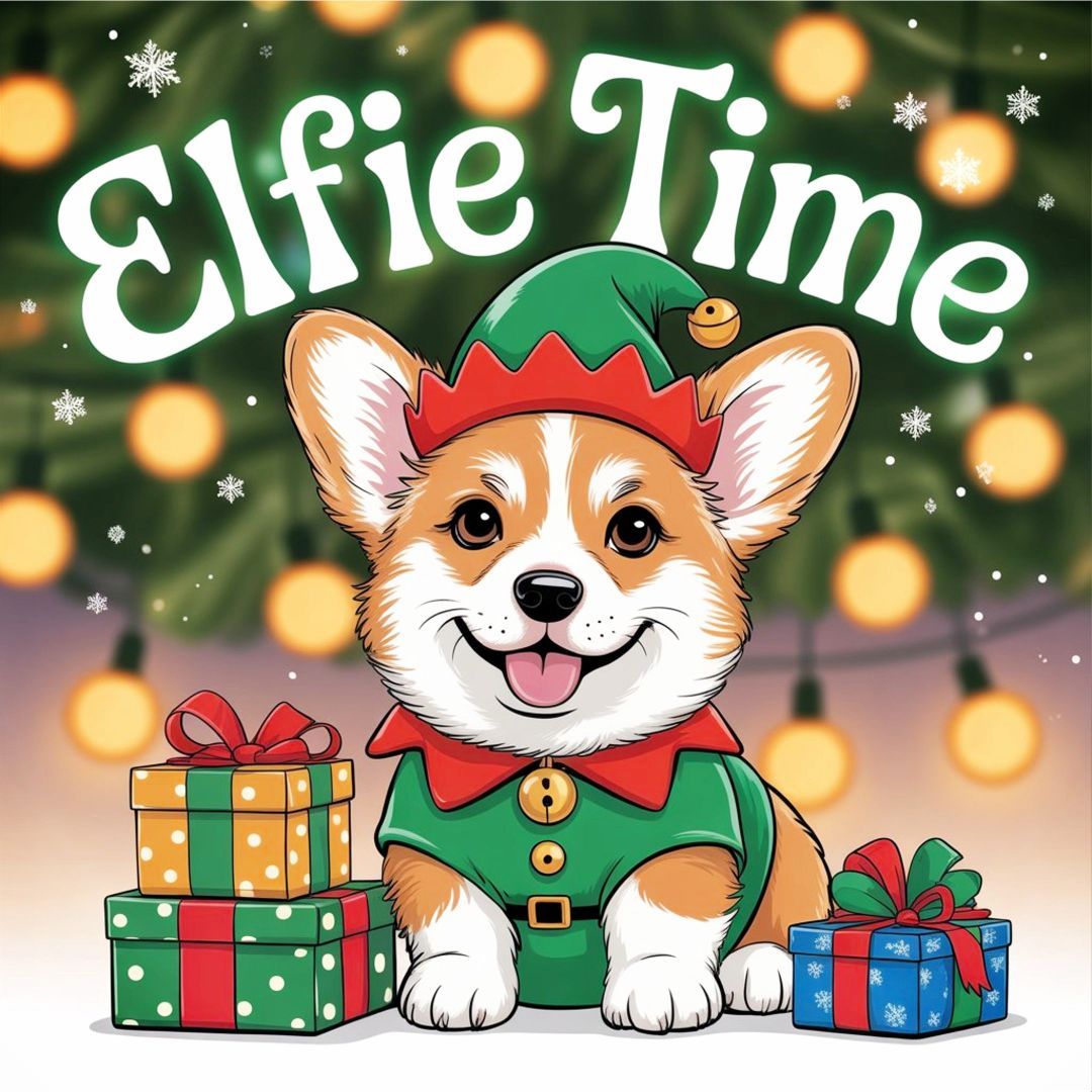 AbsoluteXmas's tweet image. Strike a festive pose! It’s Elfie time! 🐾🎁 #SantaPaws #ElfieTime #FestiveFun