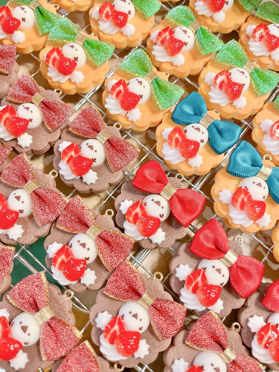 シマエナガ クリスマス ミニミニリース フラワーリース&羊毛フェルト