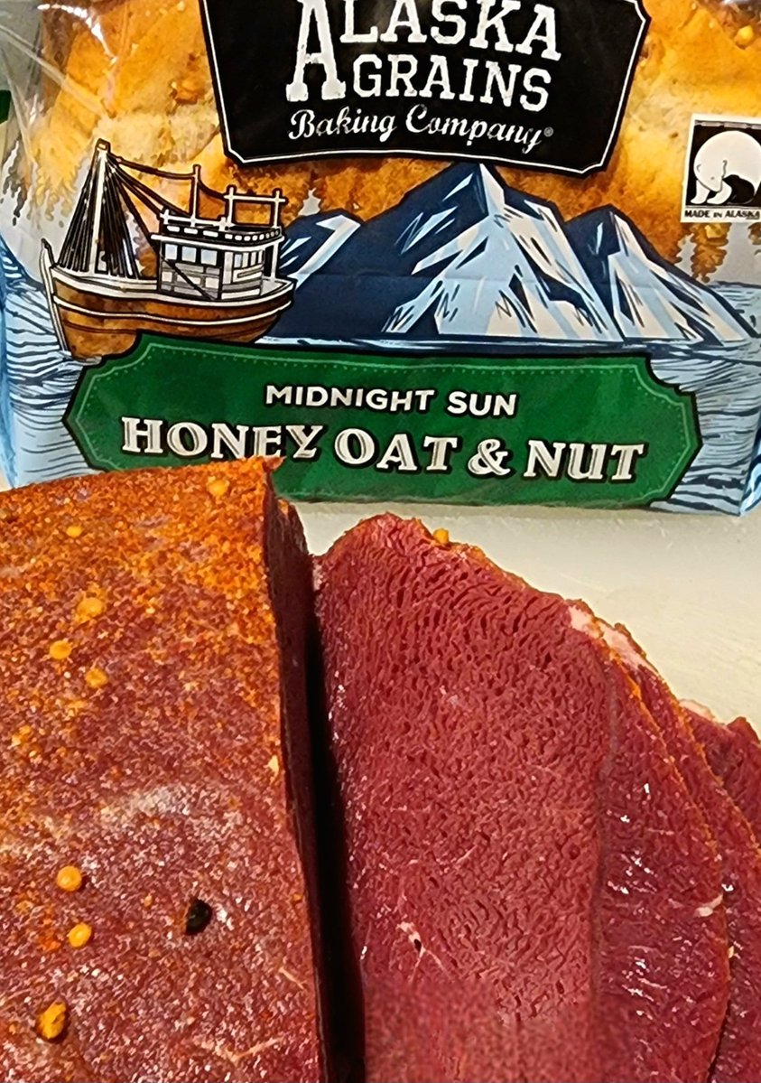 In the heart of an Alaskan winter, with the impending arrival of 5" of snow nothing warms the soul like moose pastrami grilled cheese—smoky, melty, and bold—dunked into a steaming bowl of homemade tomato soup. Comfort food? Nah. This is survival with style.🫎