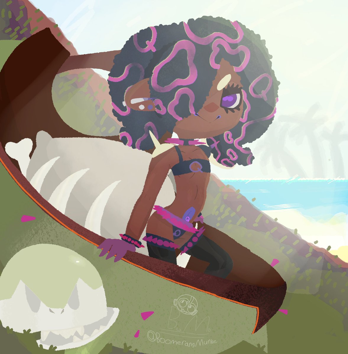 I am stupid. Made pinky finger too long I fixed it here. <a href="/Hyodo_Tao/">Tao Blu Collector</a> I reheated leftovers for dinner.
I figure I should take the opportunity to pit some hashtags there as well. Uh...

#Splatoon #Splatbands #Yokoandthegoldbazookas #etc. #etc. and what have you, blah blah blah...