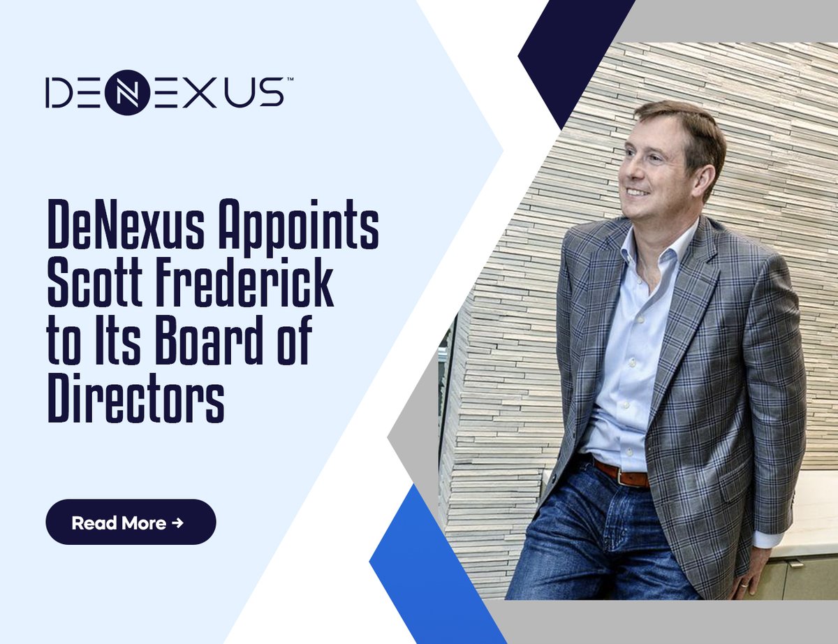 We’re excited to welcome Scott Frederick to the DeNexus Board of Directors!

Scott brings over 20 years of experience in venture capital and data-driven leadership — from Sands Capital to Valhalla Partners and New Enterprise Associates.